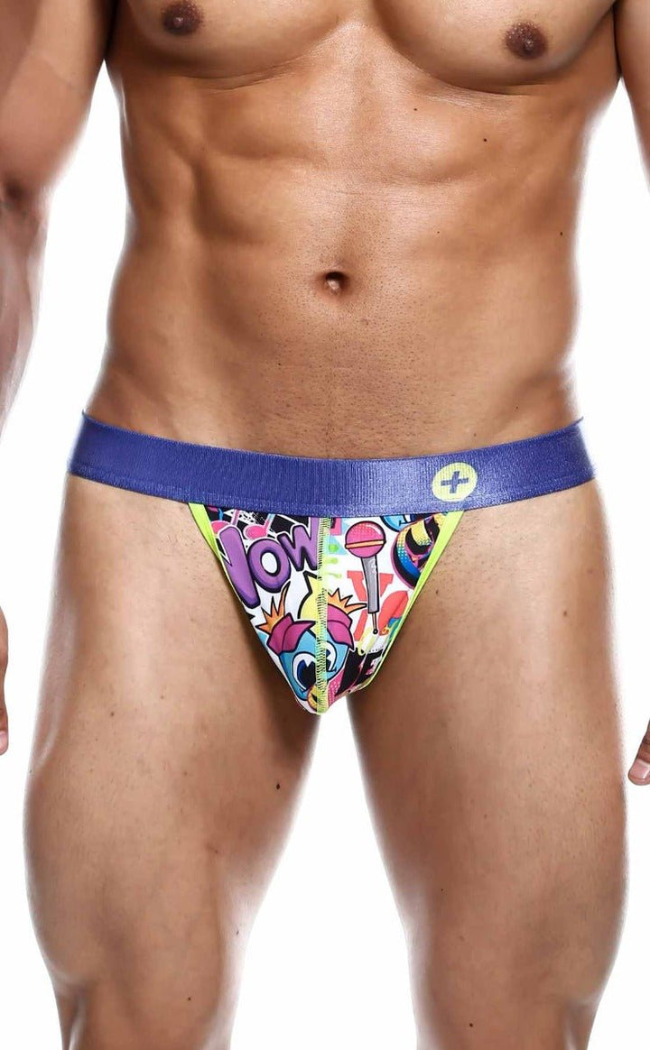 MaleBasics Hipster Thong for Men – Low Rise Seamless Pouch Underwear with Fun Comic Prints