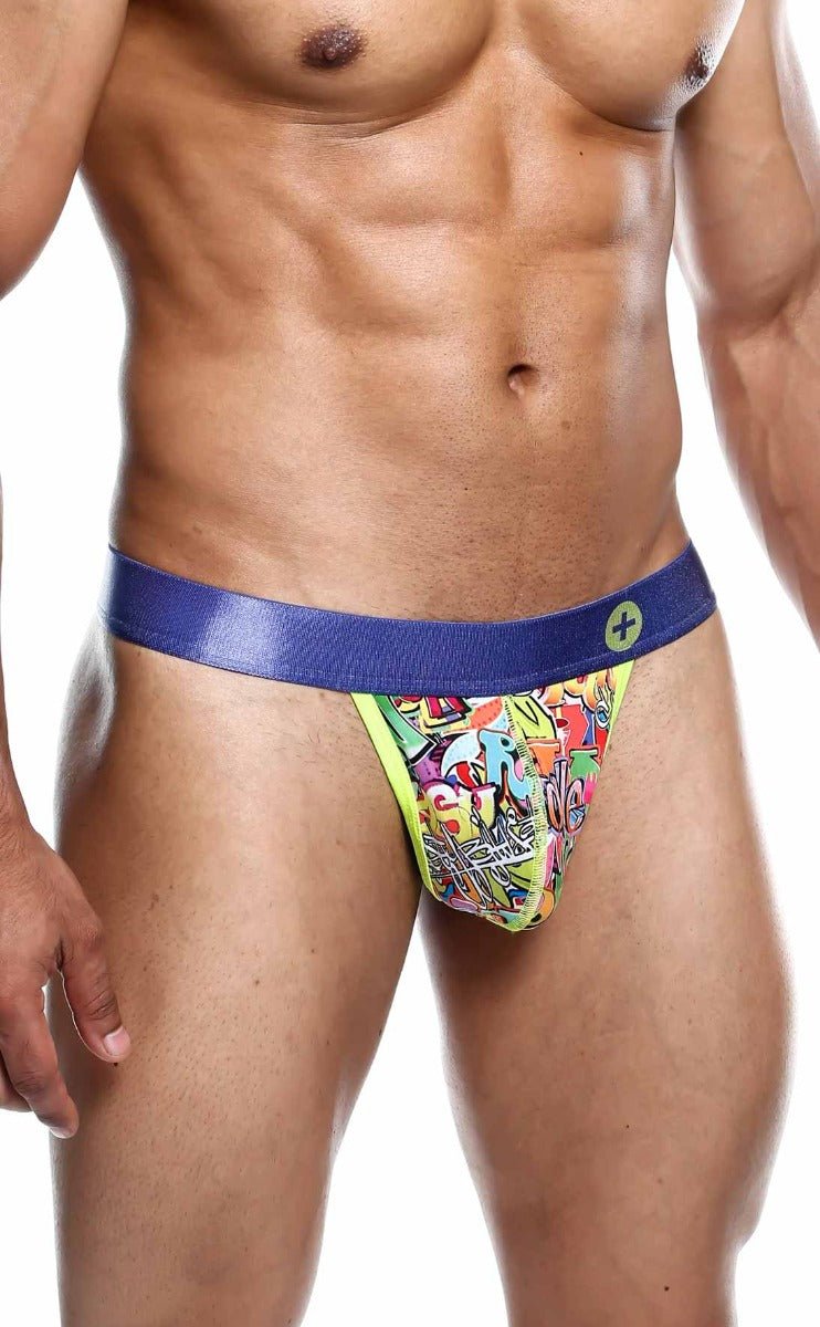 MaleBasics Hipster Thong for Men – Low Rise Seamless Pouch Underwear with Fun Comic Prints