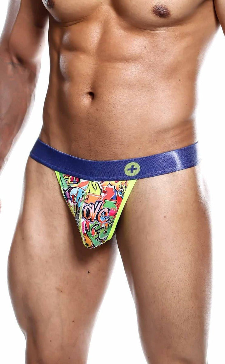 MaleBasics Hipster Thong for Men – Low Rise Seamless Pouch Underwear with Fun Comic Prints