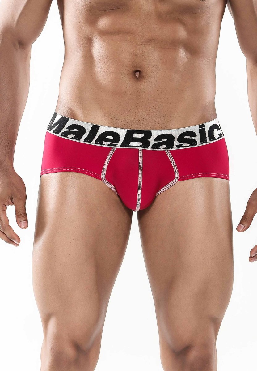 MaleBasics Men's Mesh Briefs – Breathable Athletic Low Rise Underwear with Supportive Pouch
