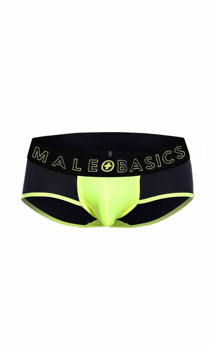MaleBasics Neon Brief – Modern Contrast Pouch Brief with Moisture-Wicking Fabric
