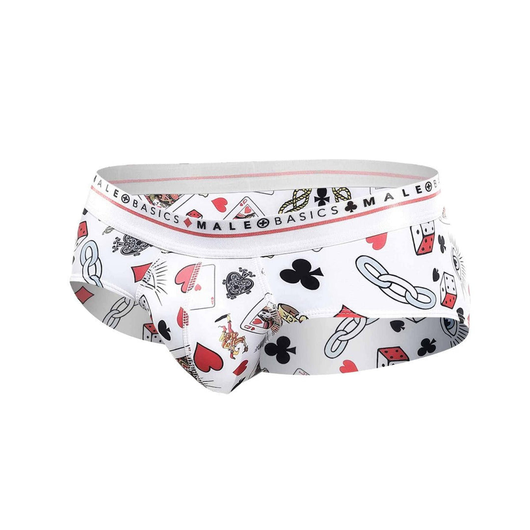 MaleBasics Men’s Hipster Briefs - Poker Card Print Novelty Underwear