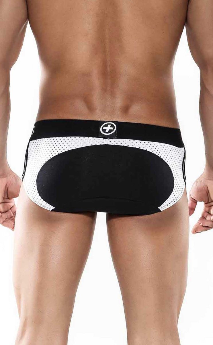 MaleBasics Men’s Spot Brief - Black Mesh Performance Underwear