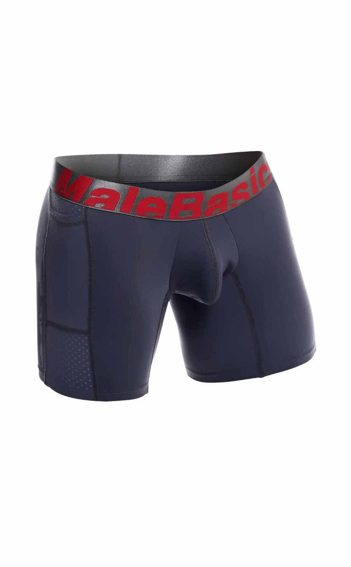 MaleBasics Men's Titanium Pocket Boxer Brief – Athletic Performance Underwear with Side Pocket & Isolated U-Pouch