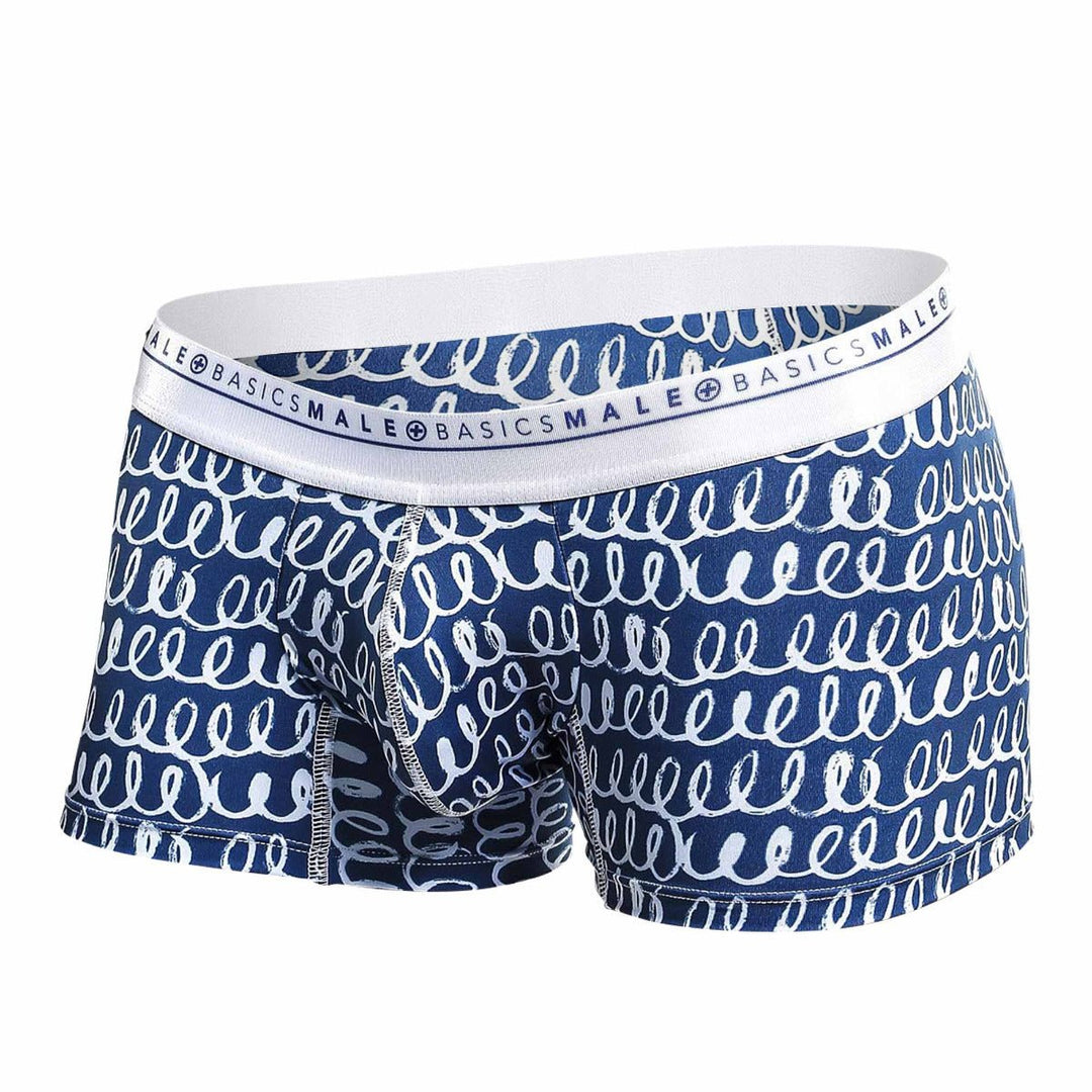MaleBasics Crete Edition Hipster Trunks - Mediterranean Mosaic Print Underwear