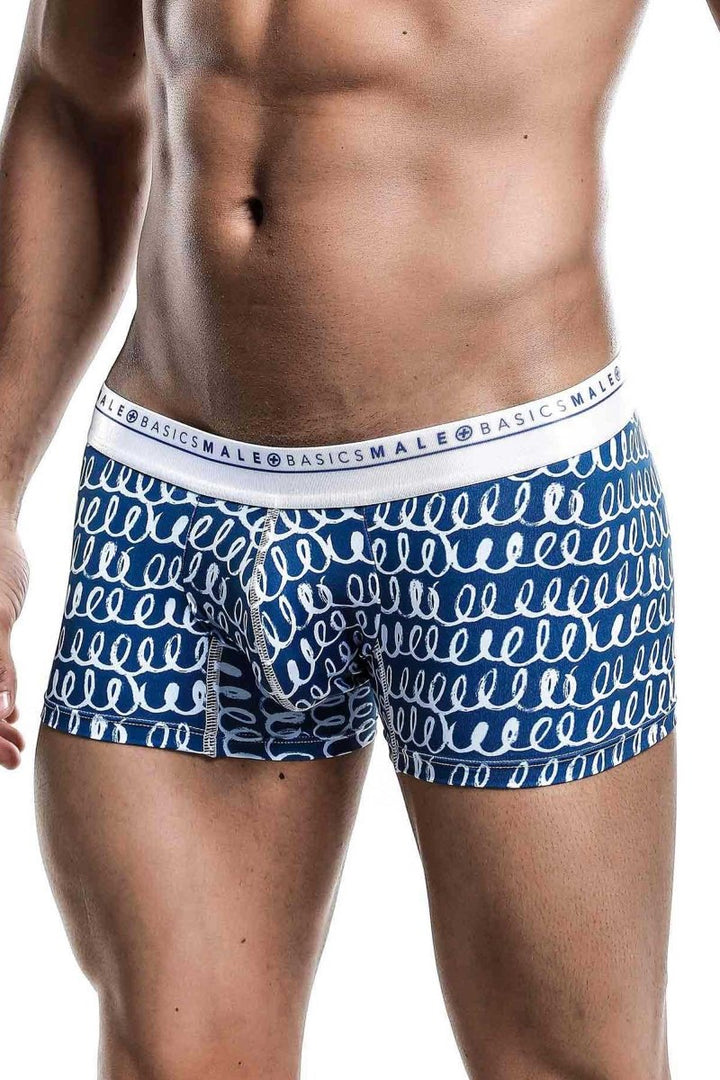 MaleBasics Crete Edition Hipster Trunks - Mediterranean Mosaic Print Underwear