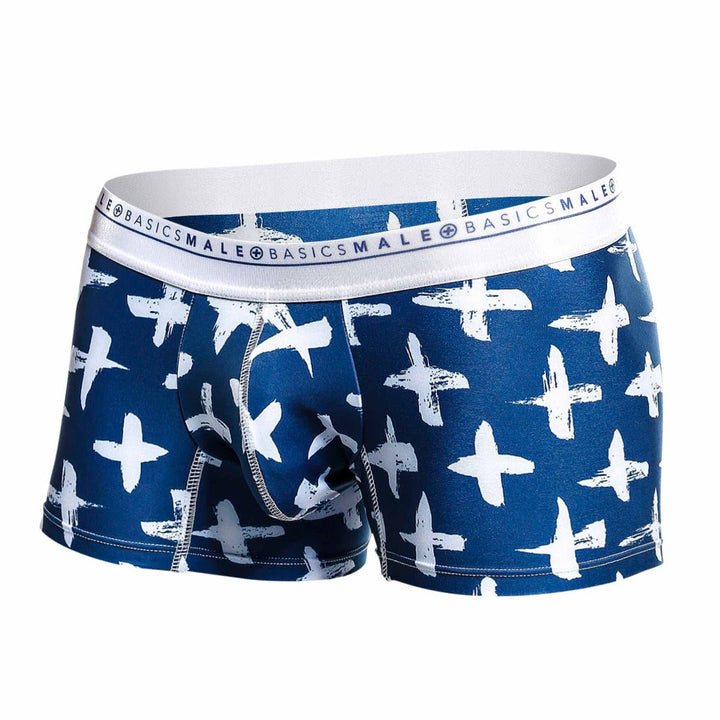 Malebasics Santorini Print Hipster Trunks – Soft Cotton Blend Men's Underwear