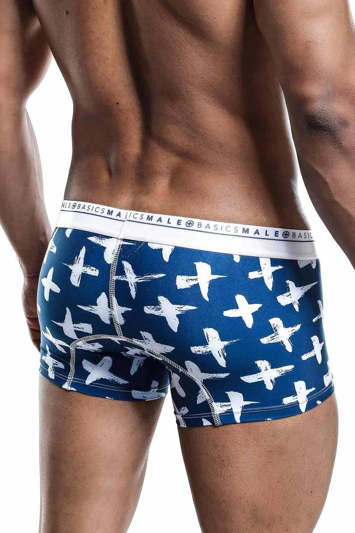 Malebasics Santorini Print Hipster Trunks – Soft Cotton Blend Men's Underwear