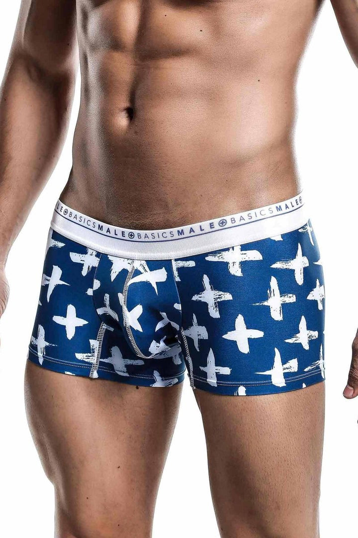 Malebasics Santorini Print Hipster Trunks – Soft Cotton Blend Men's Underwear