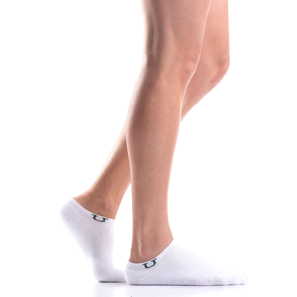 Mundo Unico active heel-tab socks in white – cotton breathable athletic ankle socks