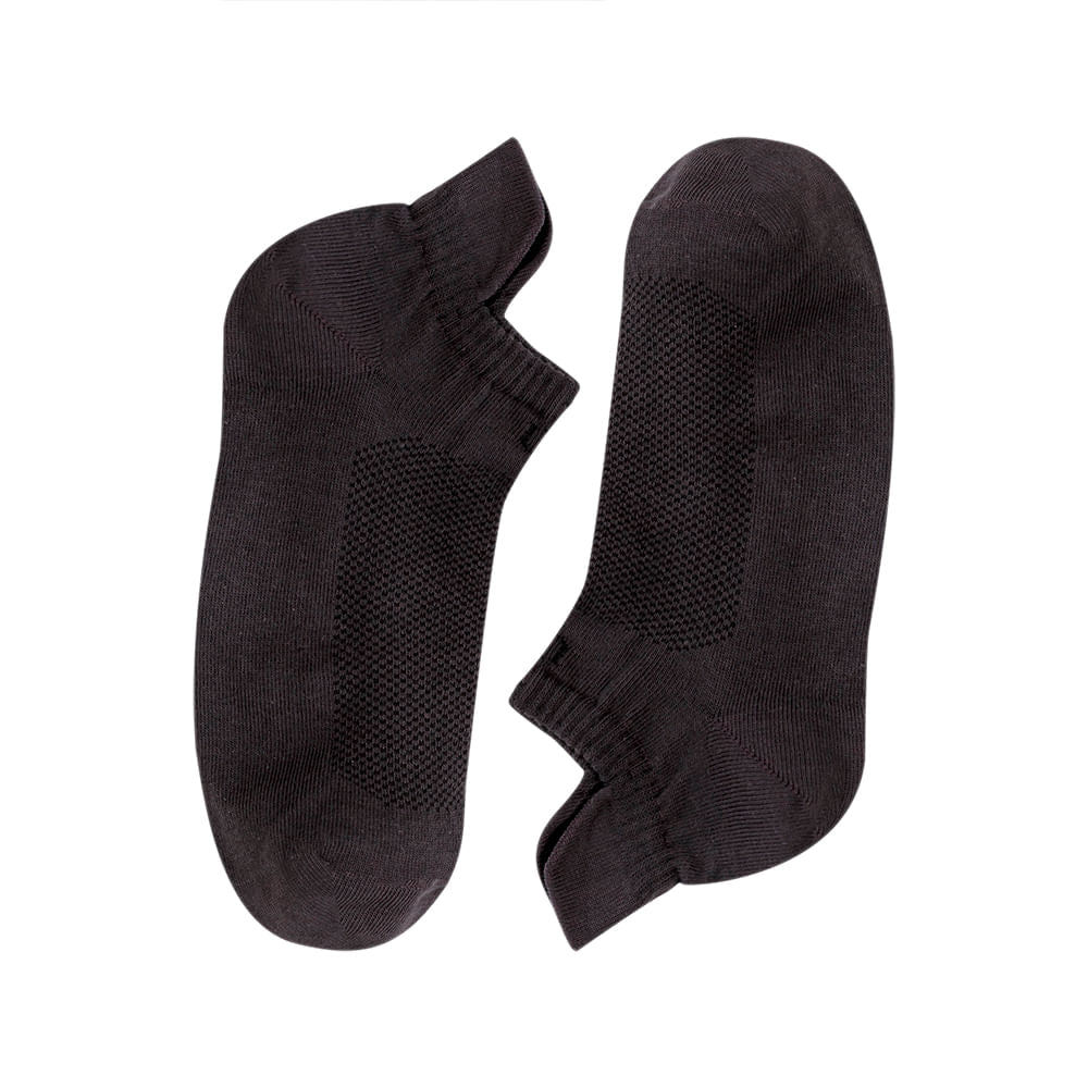 Mundo Unico men's asphalt grey cotton heel tab socks Cenis – front view