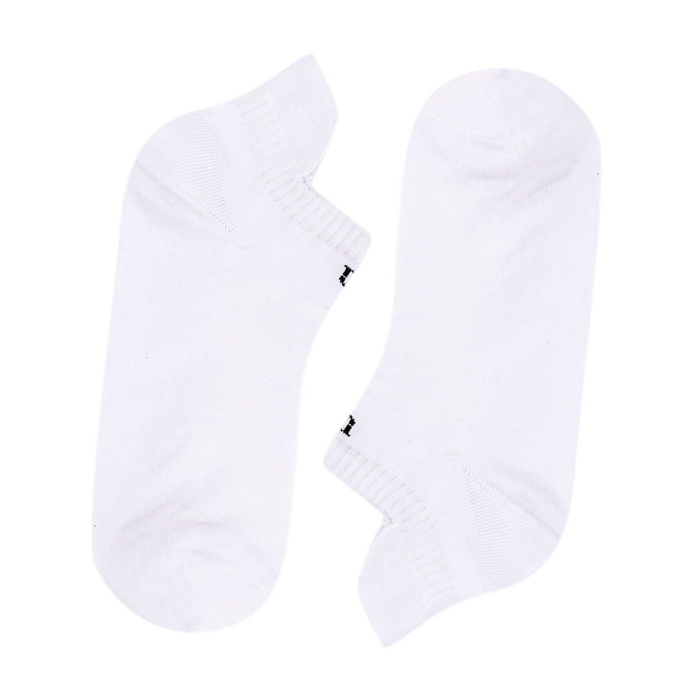 Mundo Unico men's white cotton heel tab socks Relucir – front view