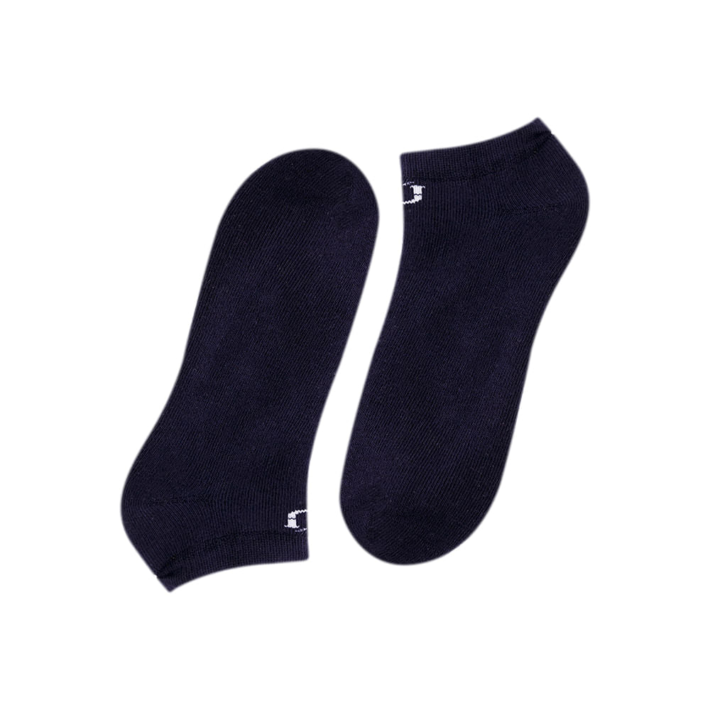Mundo Unico men's dark blue cotton heel tab socks Témpero – front view