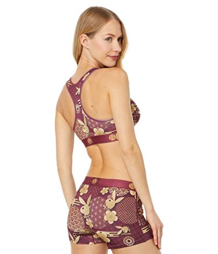 PSD Women's Playboy Year of the Rabbit Sports Bra Maroon