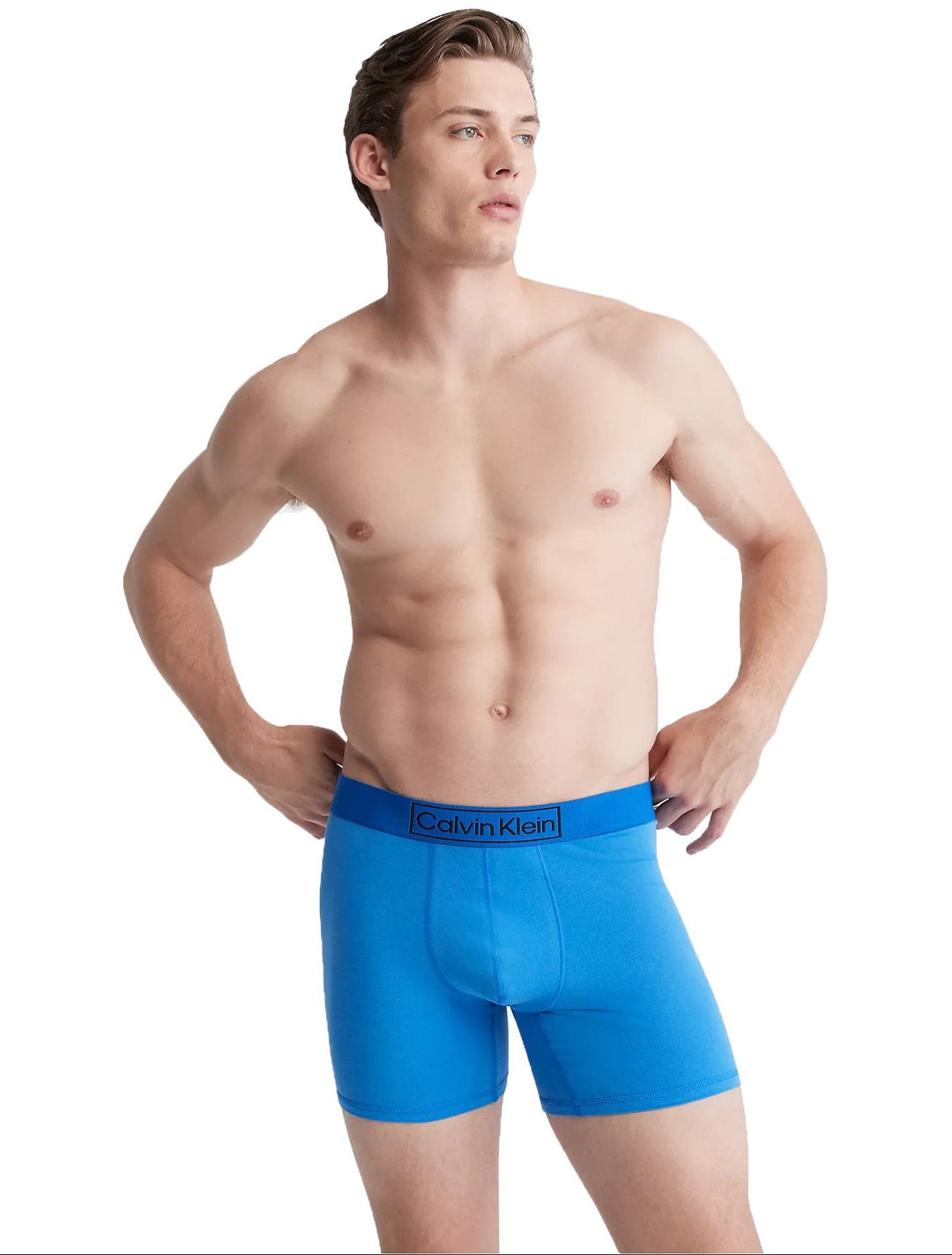Calvin Klein Reimagined Heritage Cotton 3-Pack Boxer Briefs (Blue/Silver)