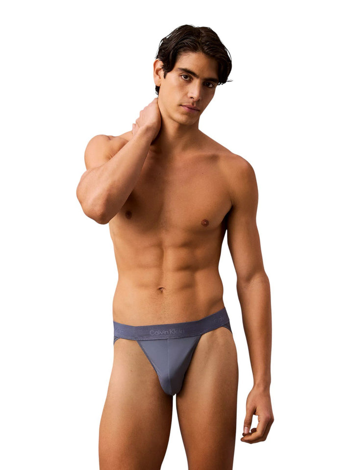 Calvin Klein Men's Sculpt Sport Brief with Galloon Lace Back - Recycled Microfiber Low Rise Underwear, Grisaille Grey