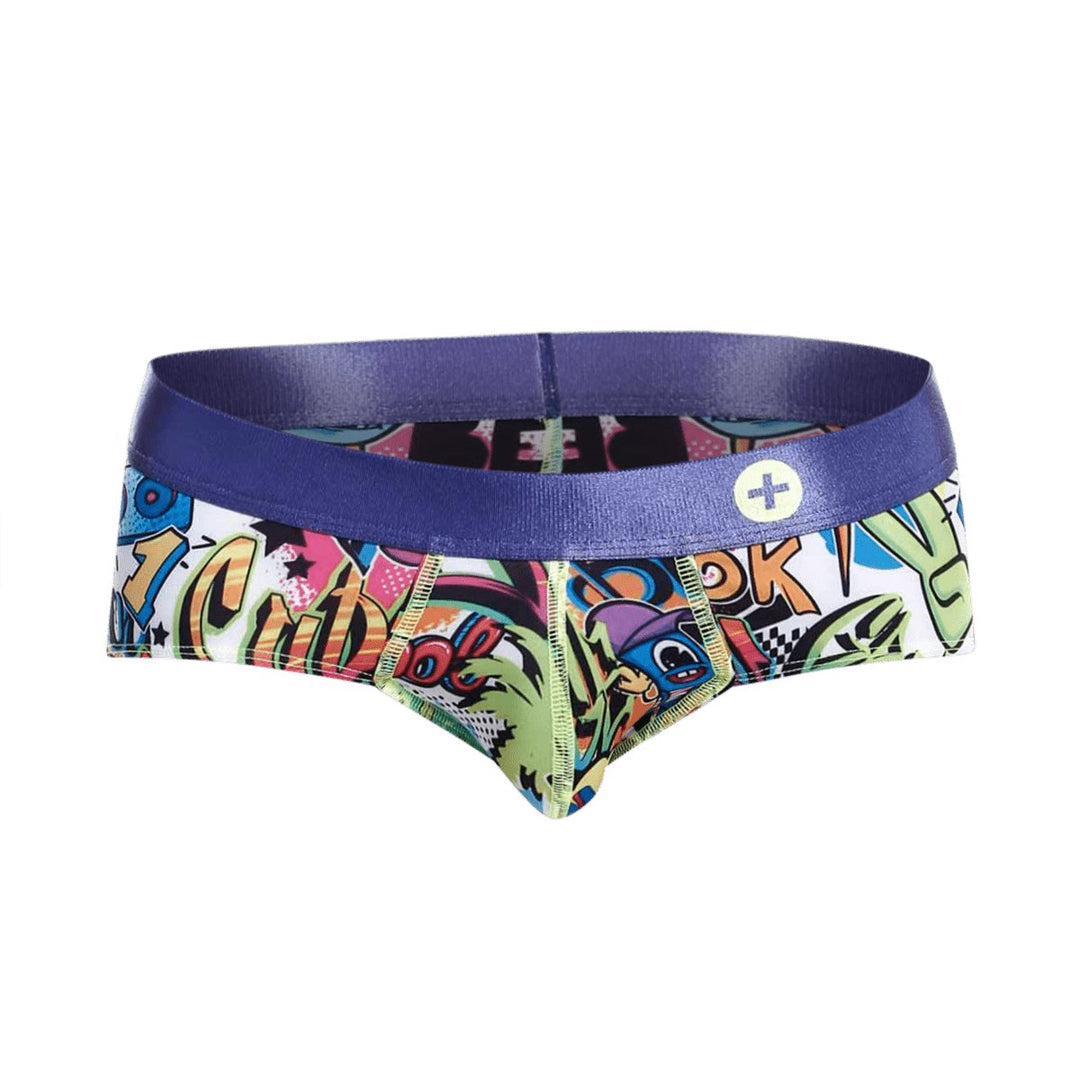 MaleBasics Hipster Brief Comics – Low-Rise Mid-Thigh Men’s Designer Underwear