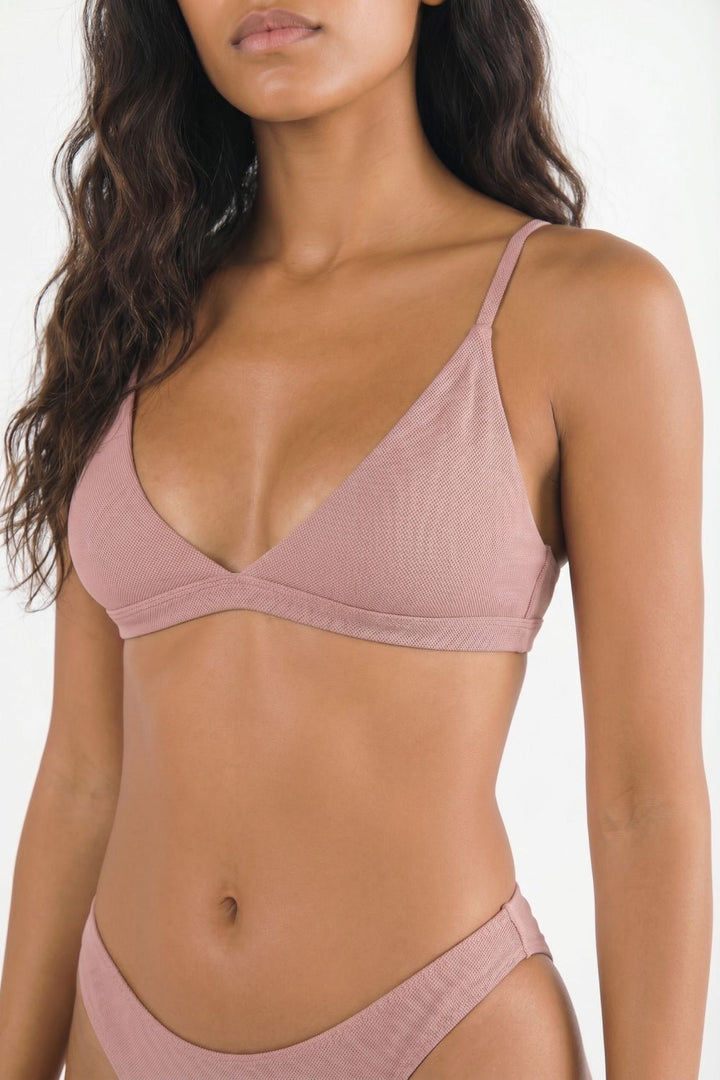 Shinesty Bell Pep Red Chambray Boob Hammock™ Triangle Bralette