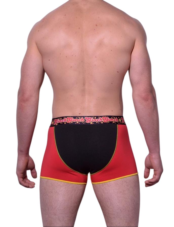 Ginch Gonch Atomic Fireballs Trunk - Color Block Cotton Stretch Underwear