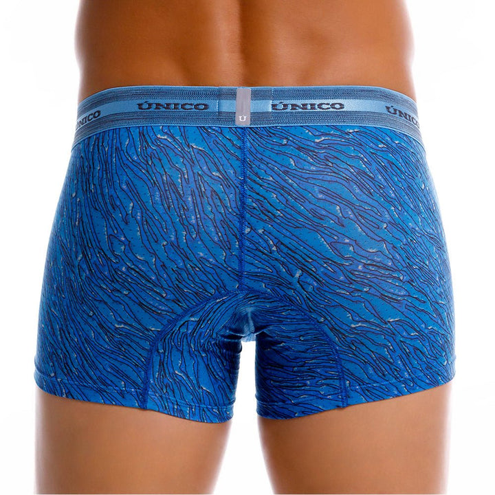 Mundo Unico men's blue microperforated microfiber short boxer Torzal – view 9