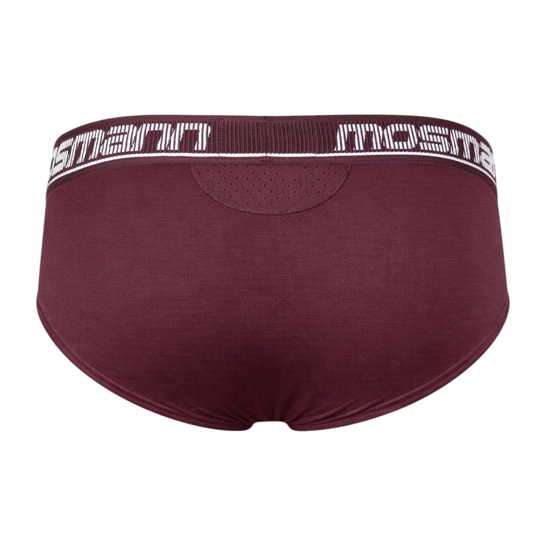 Back view of Mosmann Comfort Core briefs in Apollo showing perforated ventilation panel
