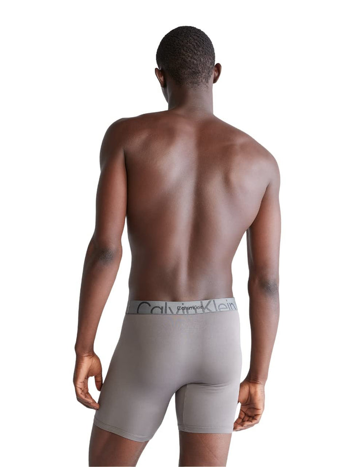 Calvin Klein Men's Embossed Icon Micro Long Boxer Brief - Recycled Fabric