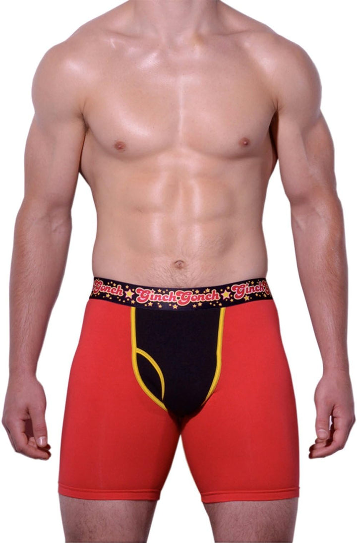 Ginch Gonch Atomic Fireballs Boxer Brief - Cotton Stretch Color Block Underwear