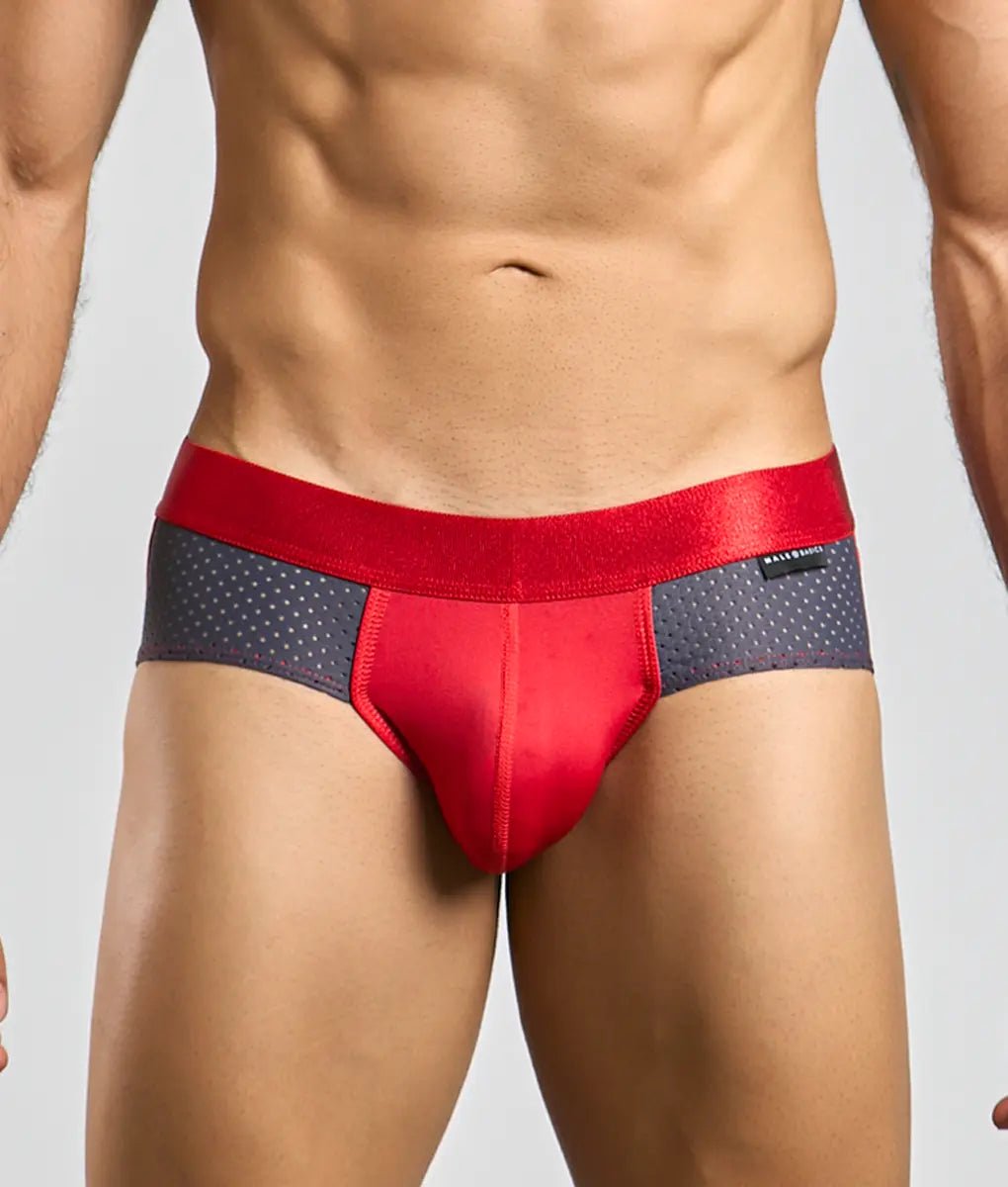 MaleBasics Men’s Dotted Boxer Briefs - Soft Cotton Stretch Underwear