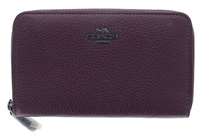 COACH Womens Medium Id Zip Wallet (Boysenberry)
