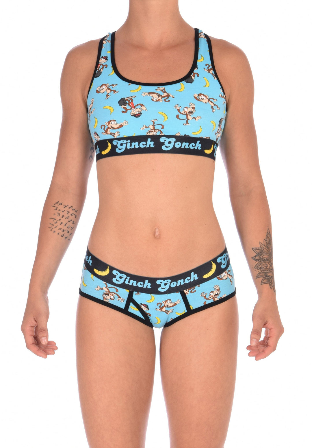 Ginch Gonch Women's Monkey Business Boyfriend Briefs