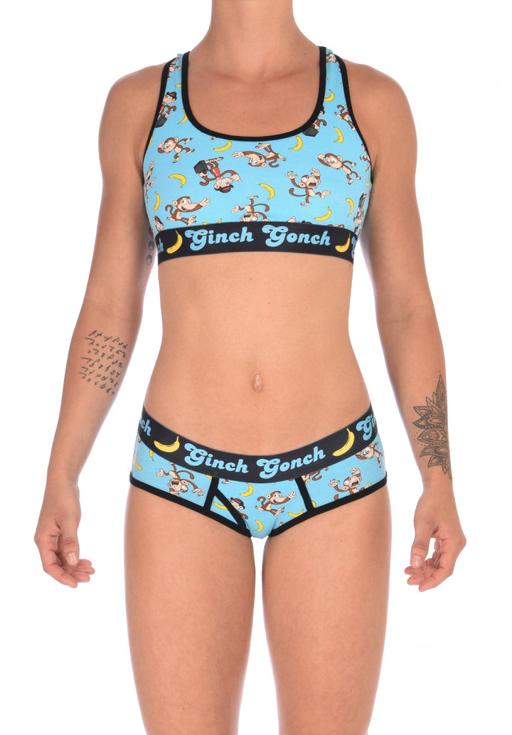 Ginch Gonch Women's Monkey Business Boyfriend Briefs
