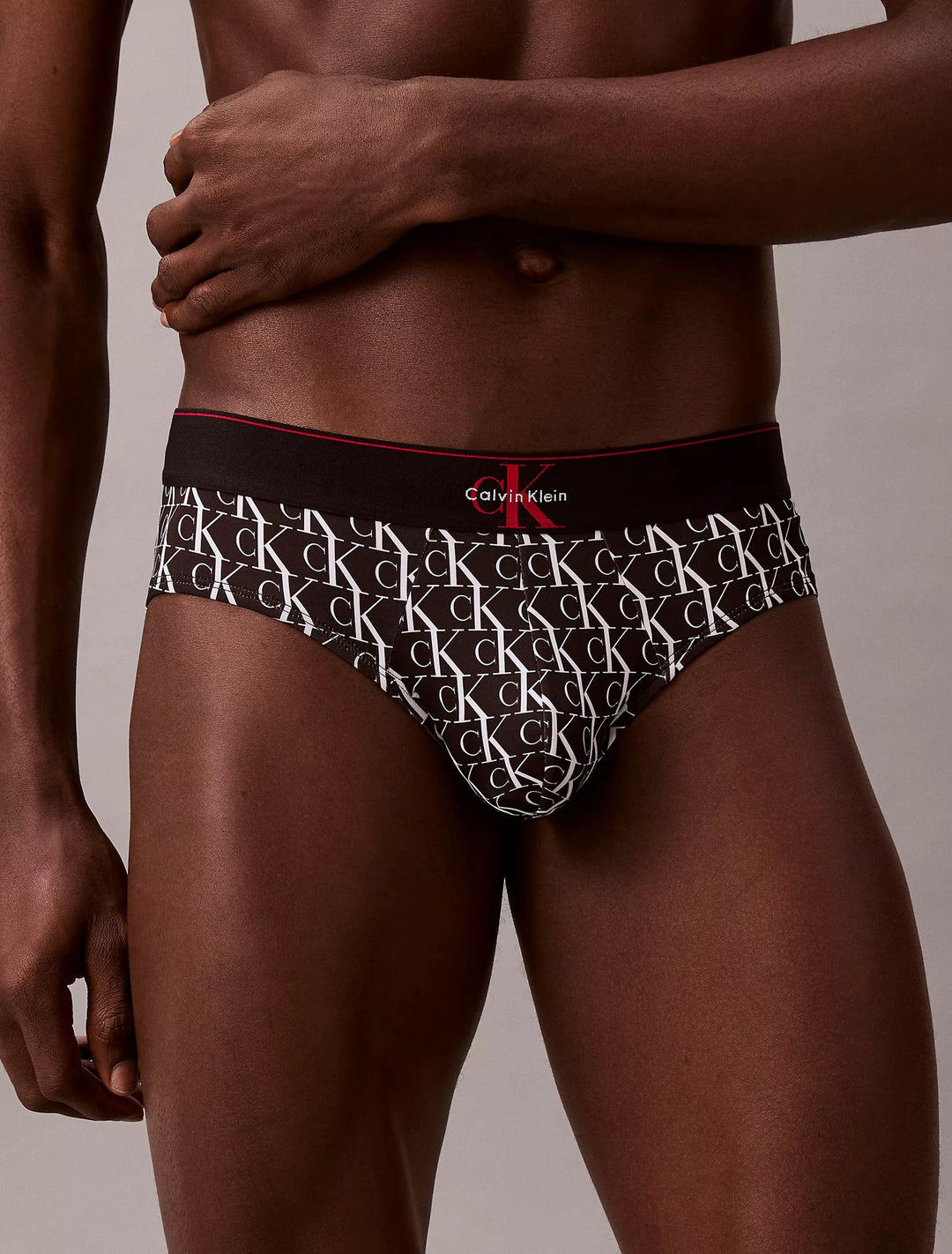 Men's Graphic Monogram Microfiber Stretch Hip Briefs | Moisture-Wicking, Quick-Dry
