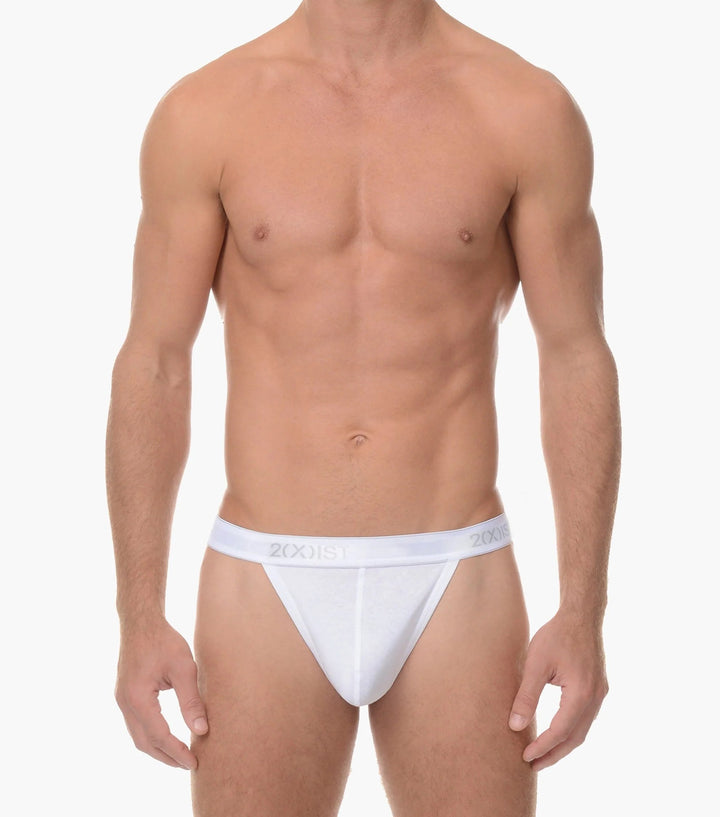 2(X)IST Men's Essential Cotton Y-Back Thong 3-Pack