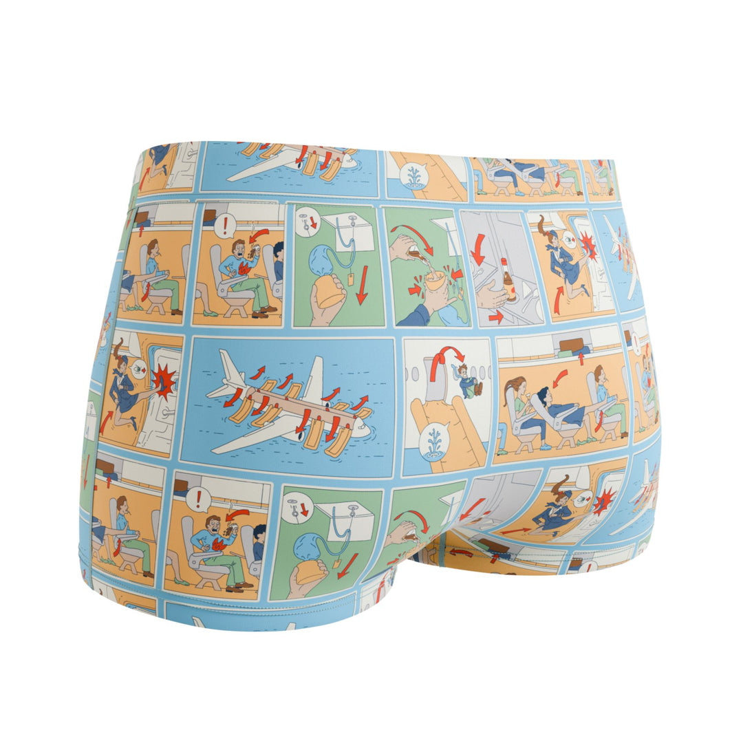 The Improper Protocol | Airplane Pamphlet Modal Boyshort Underwear