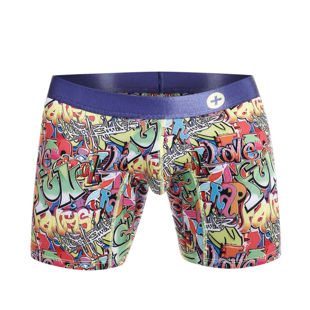 MaleBasics Men's Hipster Boxer Brief Comics – Low Rise Comic Print Underwear for Men