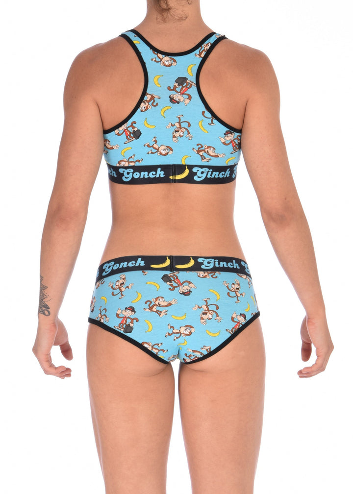 Ginch Gonch Women's Monkey Business Boyfriend Briefs
