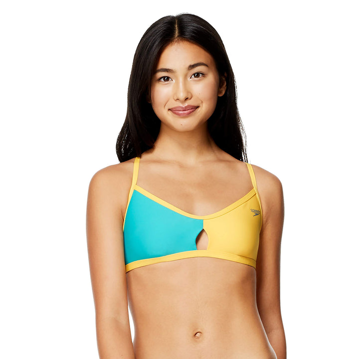Speedo Women's Swimsuit Top Bikini Endurance Lite Tie Back Solid