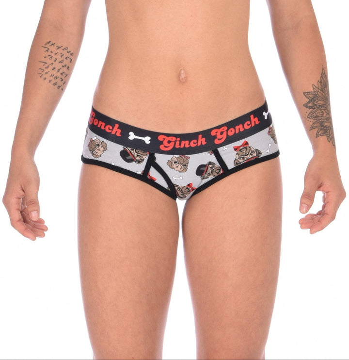 Ginch Gonch Women's Pug Life Boyfriend Briefs