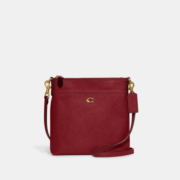 COACH Kitt Messenger Crossbody, Brass/Cherry