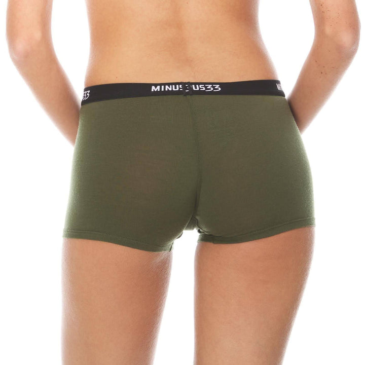 Minus33 Woolverino Women’s Microweight Merino Wool Boyshorts - Breathable Anti-Odor Performance Underwear