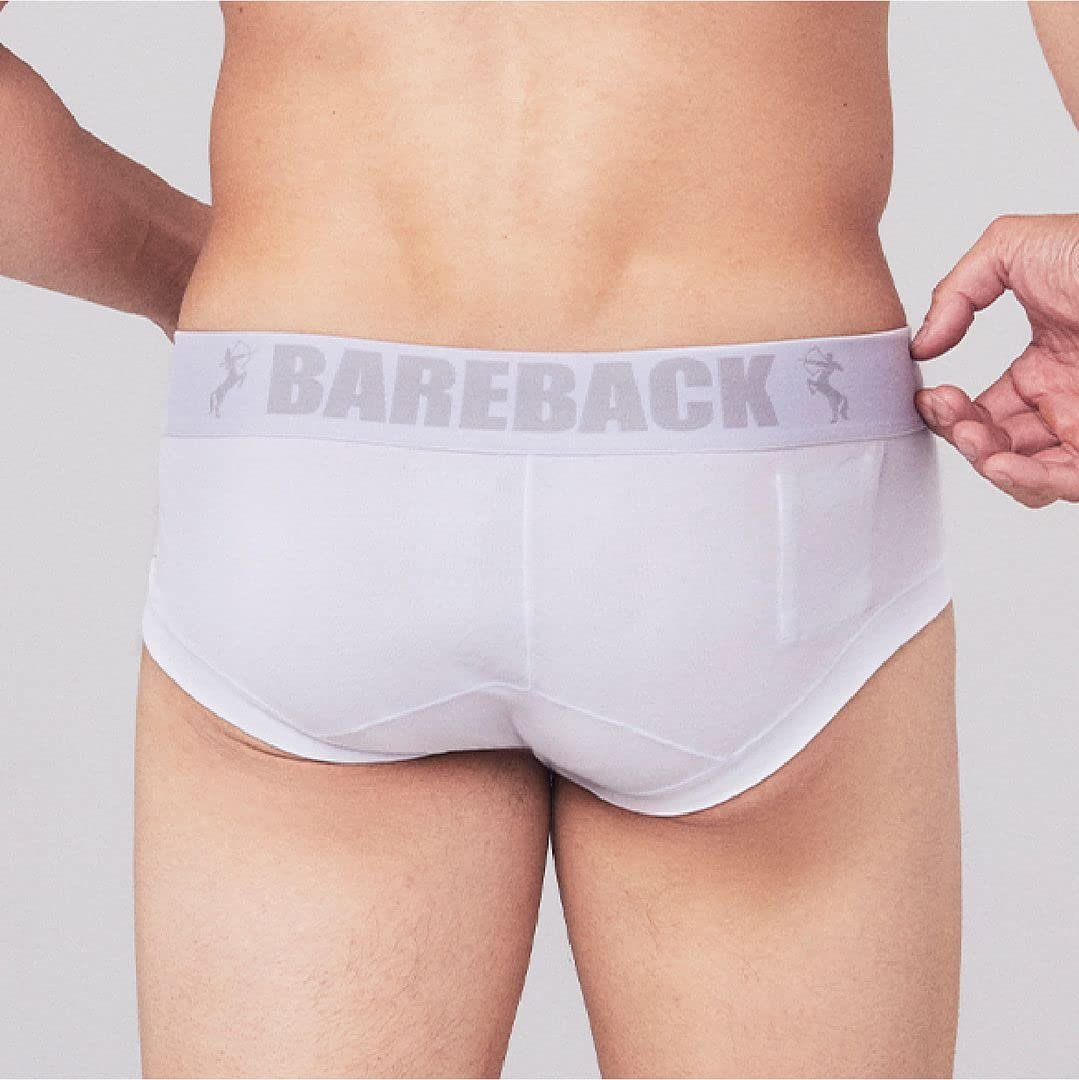 House of Skye BAREBACK™ Men's Sport Briefs – Invisible, Sculpted Lift, Hidden Pocket (Cotton Blend)