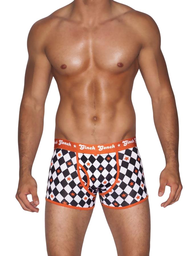 Ginch Gonch Backstage Pass Trunk - Diamond Print Poly-Stretch Underwear