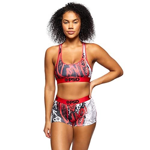 PSD Women's Love Drip Sports Bra, Red