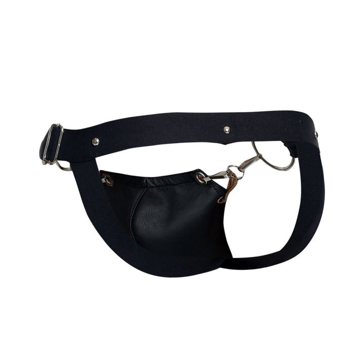 MaleBasics DNGEON Snap Jockstrap | Black O-Ring Designer Underwear
