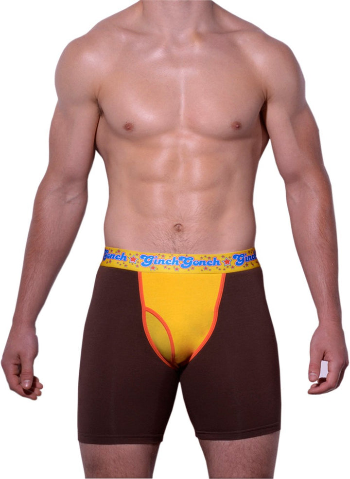 Ginch Gonch Lemon Head Boxer Briefs - Cotton Stretch Color Block Underwear