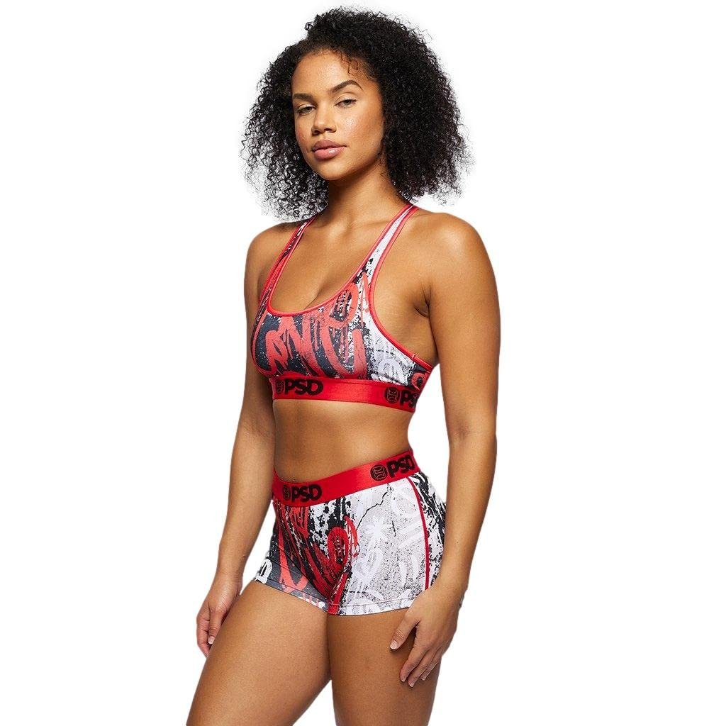 PSD Women's Love Drip Sports Bra, Red