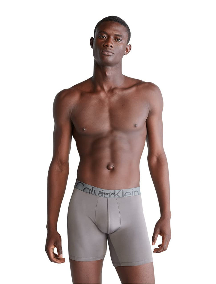 Calvin Klein Men's Embossed Icon Micro Long Boxer Brief - Recycled Fabric