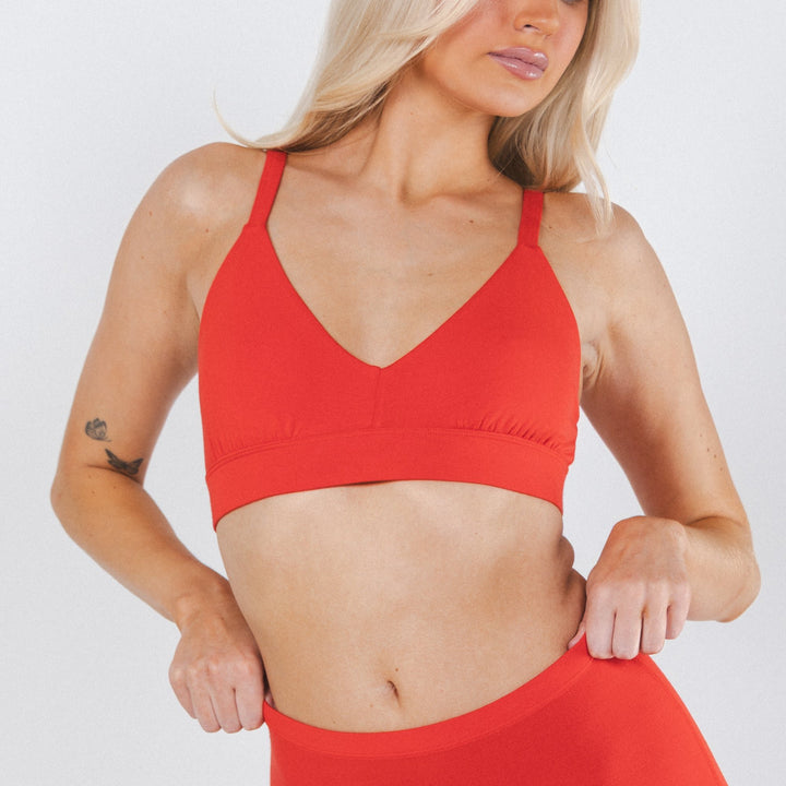 The Maraschino | Flame Scarlet Red Boob Hammock™ Busty Bralette