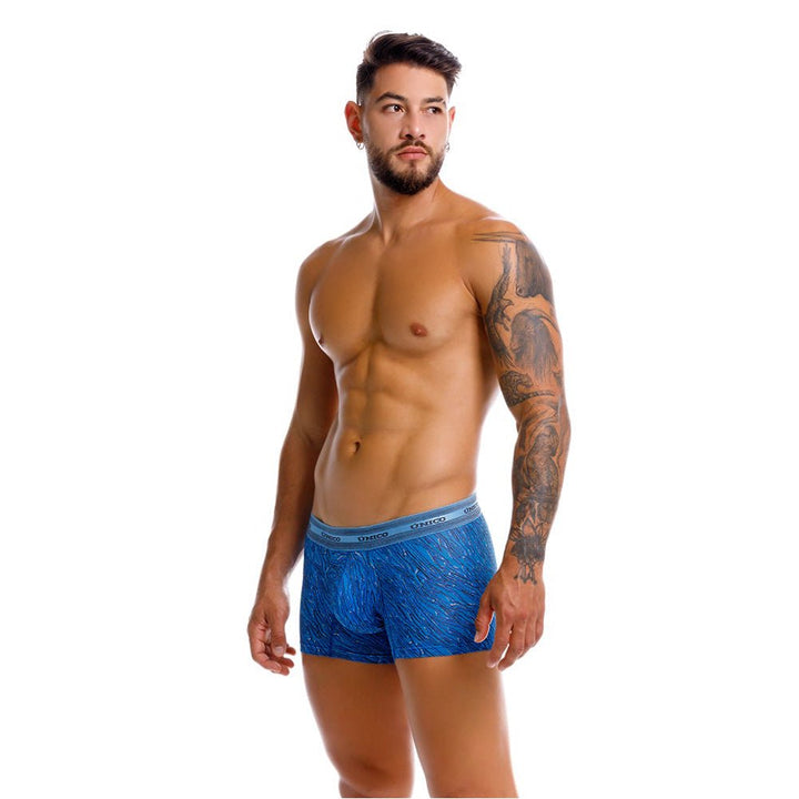 Mundo Unico men's blue microperforated microfiber short boxer Torzal – view 6