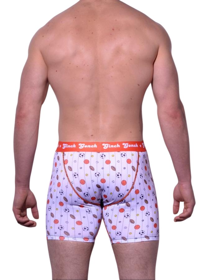 Ginch Gonch Hardball Boxer Brief - Sports Ball Polyester Stretch Underwear